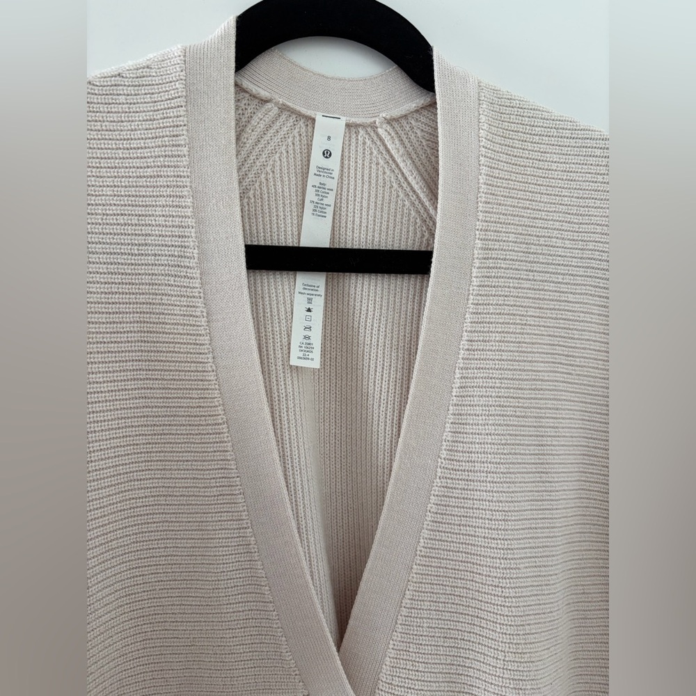 Lululemon Merino Wool-Blend White Opal Cardigan - Picture 5 of 10